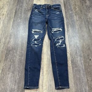 American Eagle AE‎ Destroyed Ripped High-Rise Jegging Jeans Womens Size 4 Denim